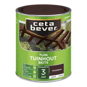 CetaBever Tuinhoutbeits dekkend roodbruin zijdeglans 750 ml