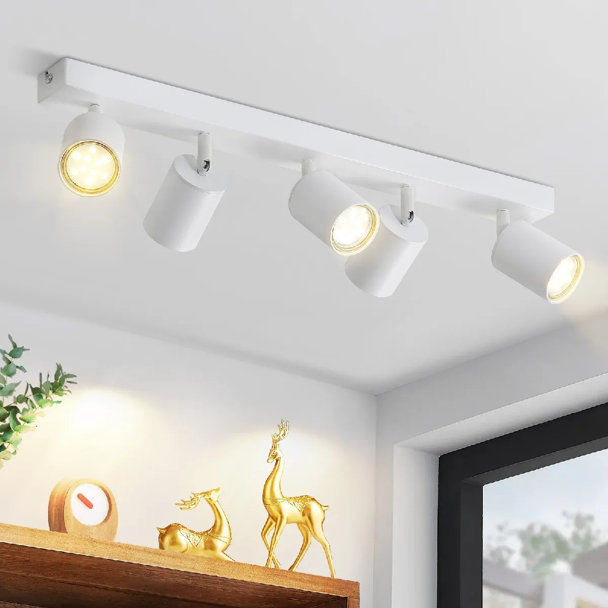 ZMH Lampe Pendante Vintage - Blanc/Noir