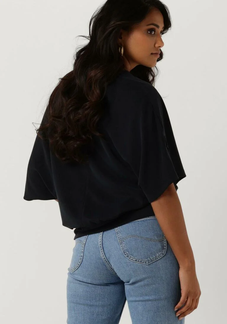 SUMMUM zwarte summum top top washed modal