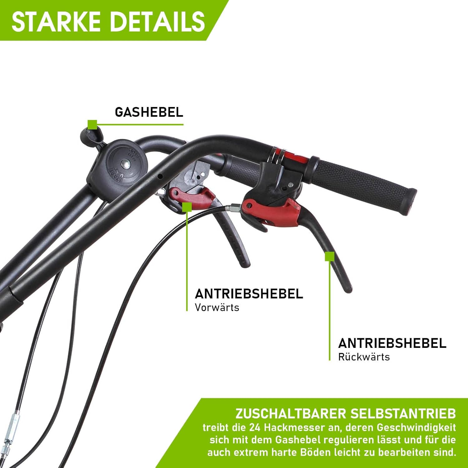 BRAST Motorhacke Gartenfräse Benzin | 1,9kW(2,6PS)-5,15kW(7PS) | 25-85cm Arbeitsbreite | 6 Modelle | Stahlrahmen Transportrad & kabellos | für kleine bis sehr große Grundstücke | BRB-AF-6000