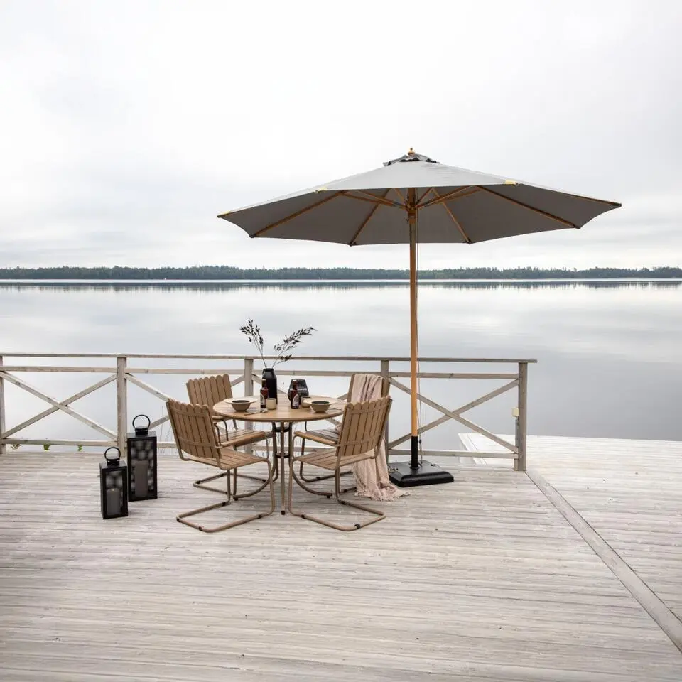 Parasol Grijs Stof - 330x330x258cm - Nypo