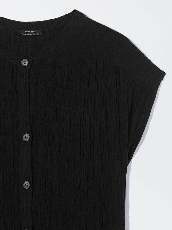 Vestido midi estruturado - Preto