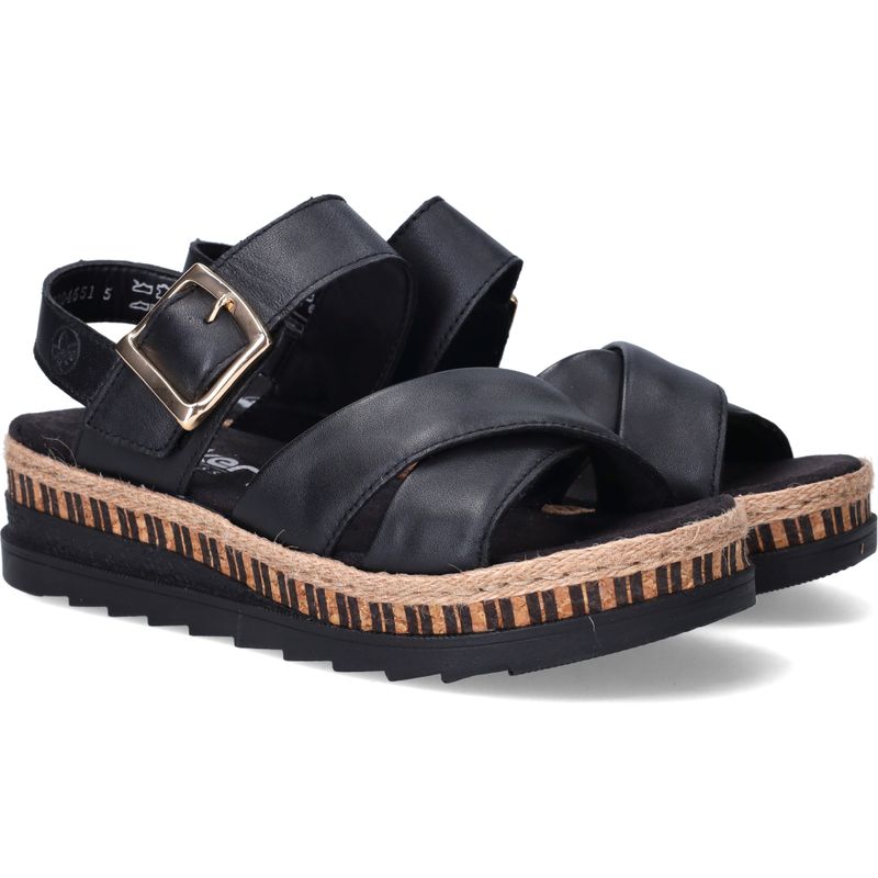Rieker Sandalen Zwart Dames
