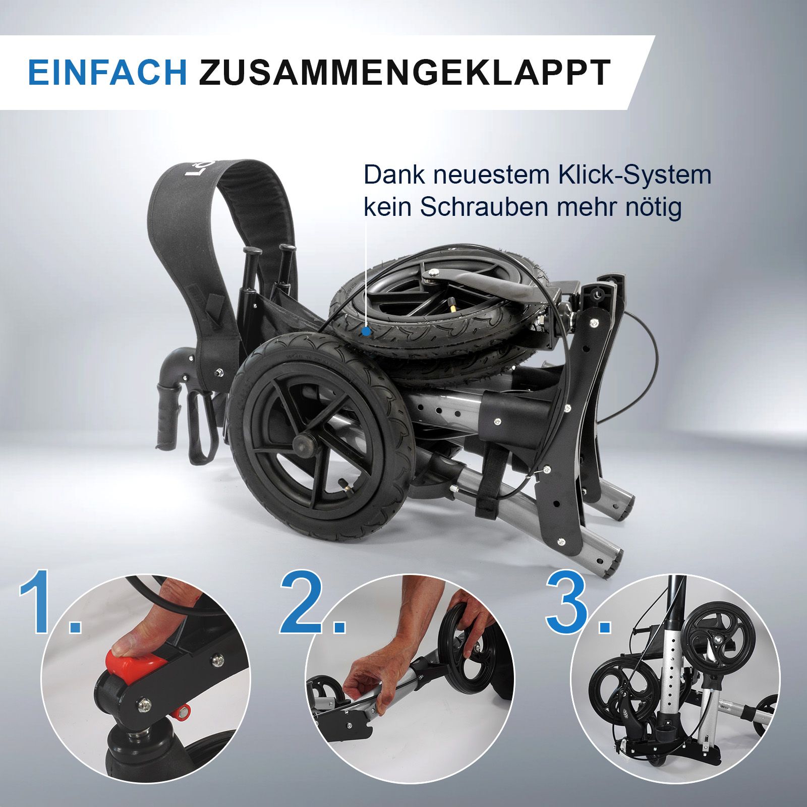 Rollator Tabas Mobility Air Silber (Luftbereift)