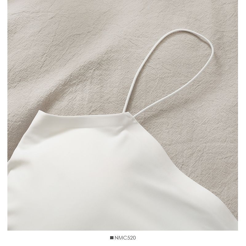 Lemongrass - Gewatteerde crop top met camisole