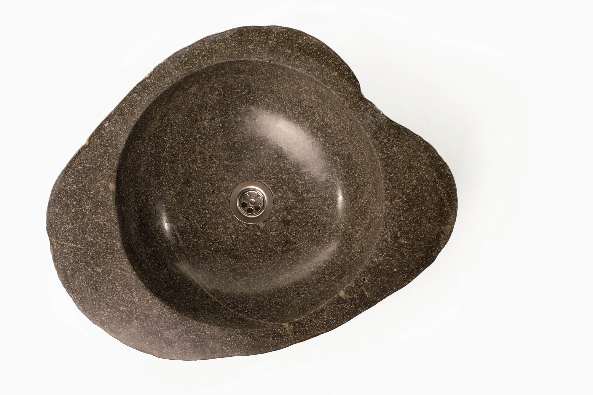 Natursteinwaschbecken, grau, Ø innen ca. 35 cm von fischer's lagerhaus