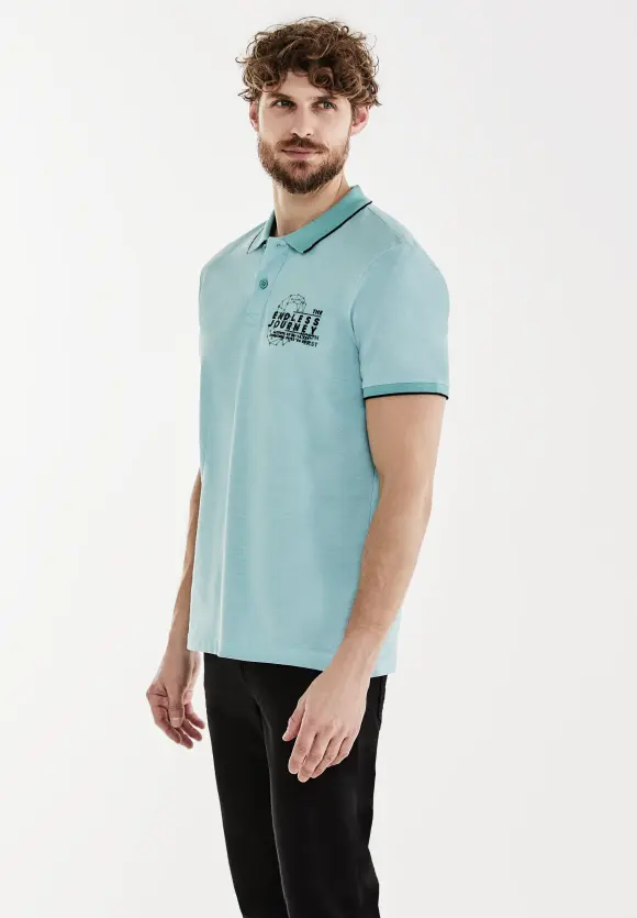 Oxford Poloshirt - aurora turquoise
