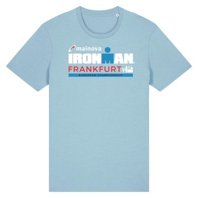 T-Shirt Manches Courtes Ironman Frankfurt Bleu Ciel Homme