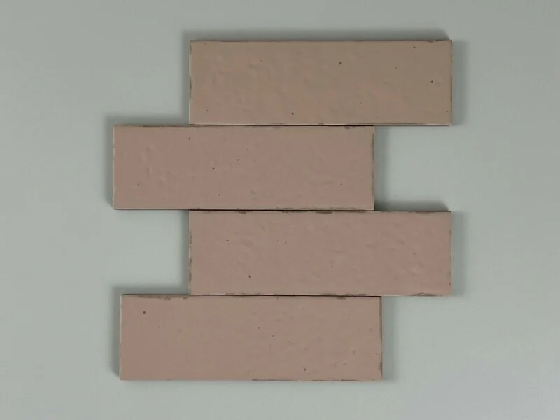 Tegelsample: Jabo Kalma wandtegel 19x6cm roze mat
