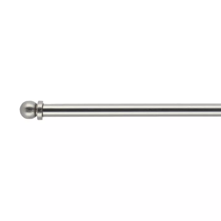 Tringle voilage extensible ronde (L60 - 80 cm /D7 mm) Pietro Argent