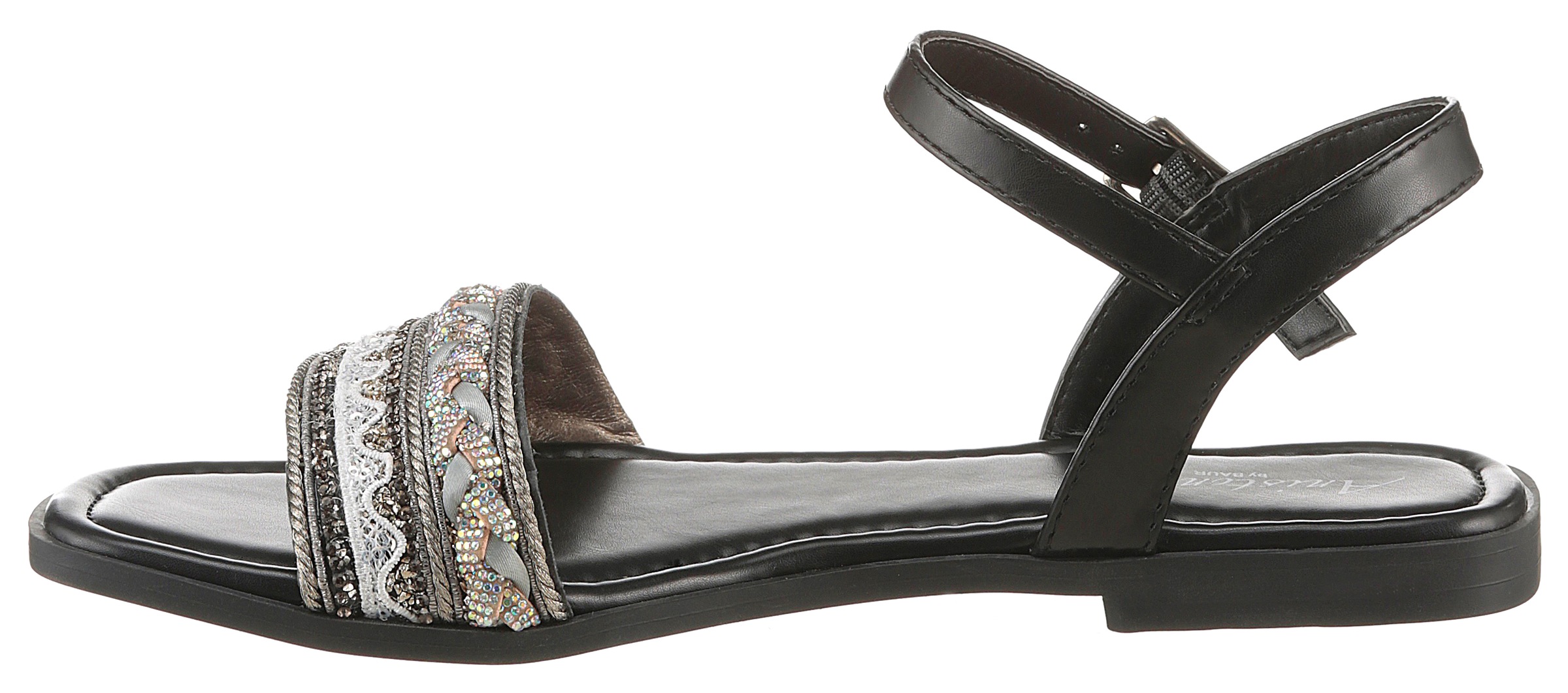 Aniston SHOES Riemchensandale  , Sommerschuh, Sandalette, Glitzersteine - NEUE KOLLEKTION