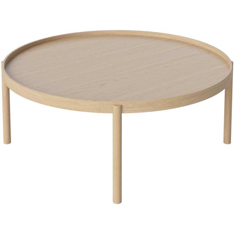 Bolia Tab salontafel Ø90 H34 wit gepigmenteerd geolied eiken