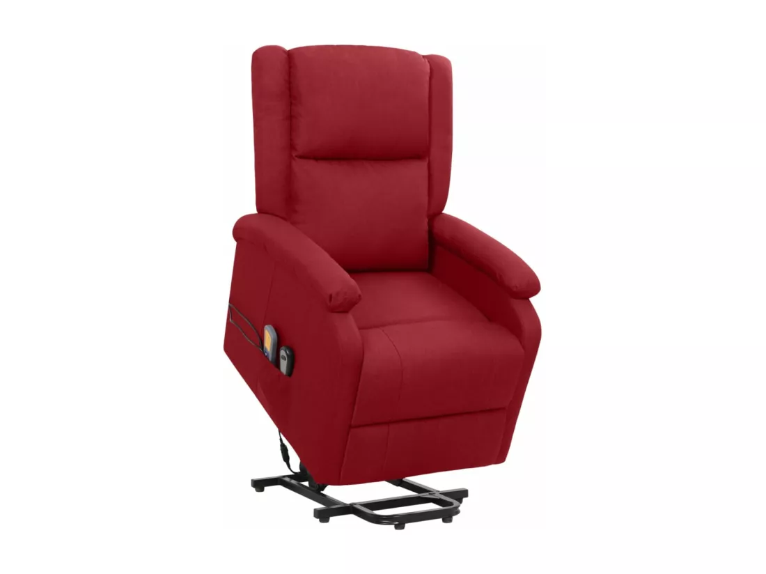 Prolenta Premium - Fauteuil de massage Rouge bordeaux Tissu