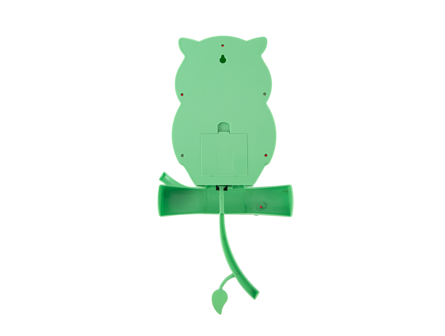 Wall clock Owl pendulum ABS bright green