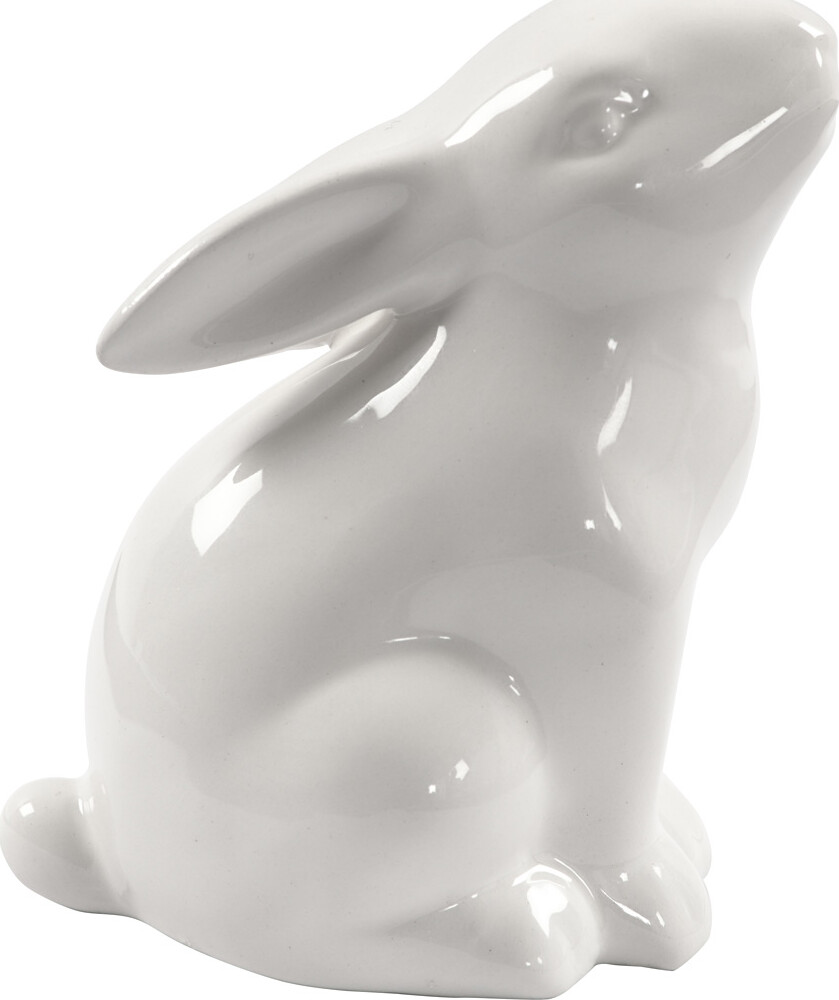 Hare - H 9 CM - Ø 5,5 CM - Hvid - 12 Stk