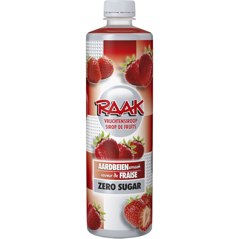 Raak Vruchtensiroop aardbeien zero sugar