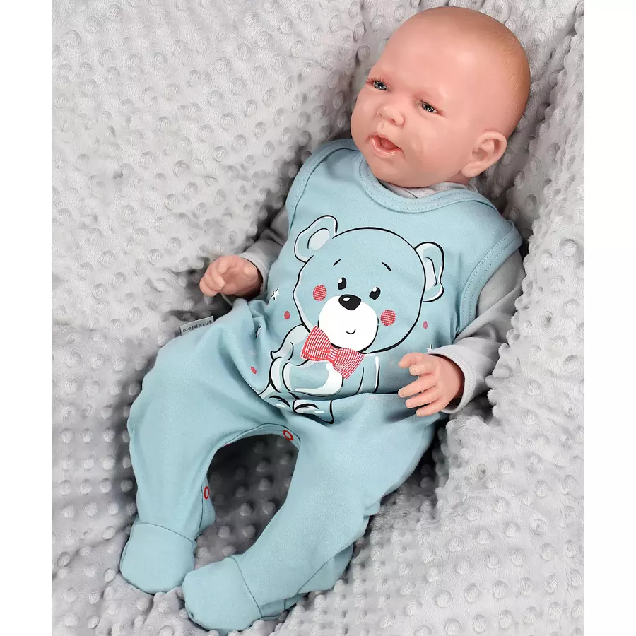 TupTam Baby Strampler mit Aufdruck Spruch 5er Pack beigeblau