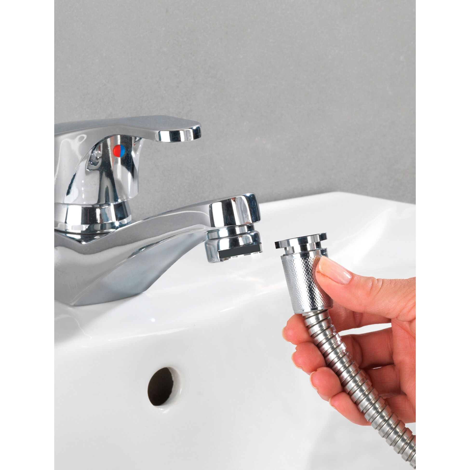 Waschbeckenbrause mit Easy-Clip Schnellverschluss