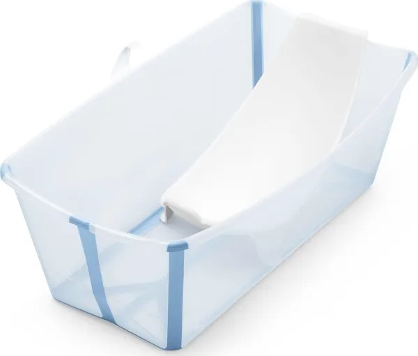 Stokke Flexi Bath - Sammenklappeligt babybad med foring | Ledyno blå