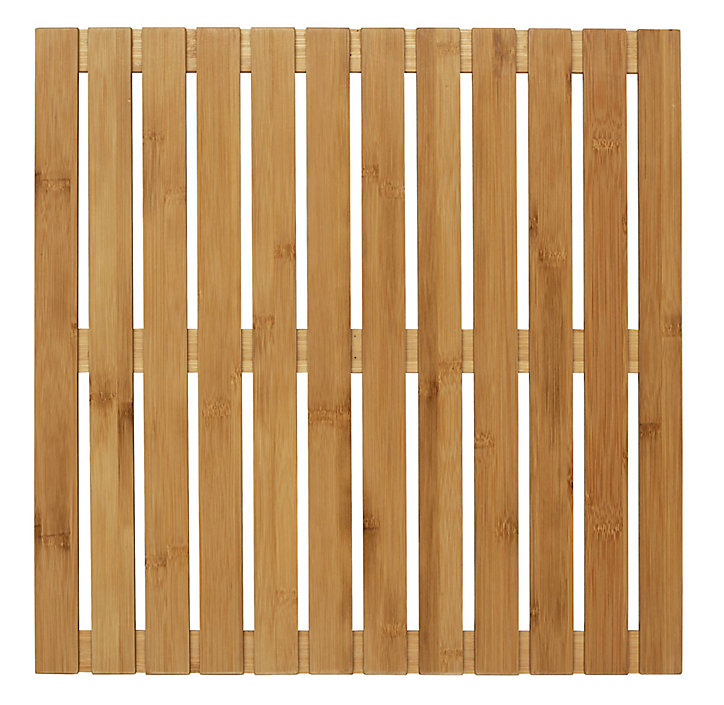 Caillebotis de douche en bambou 50 x 50 cm