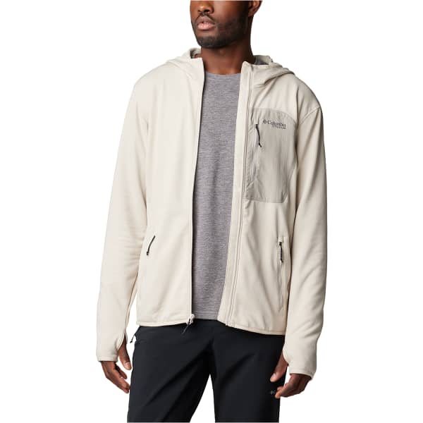Veste polaire randonnée COLUMBIA TRIPLE CANYON GRID FLEECE HOODED FULL ZIP DARK STONE/FLINT GREY