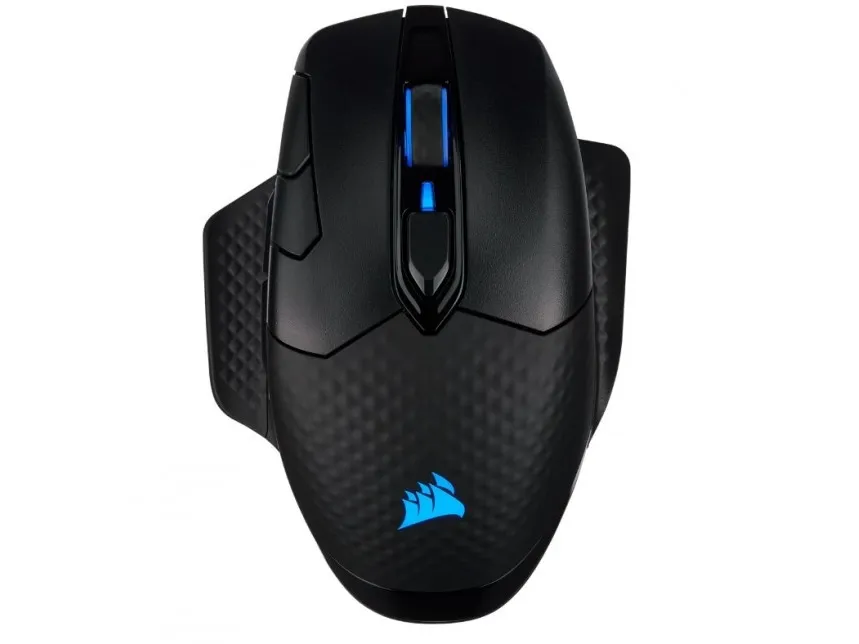 CORSAIR Gaming DARK CORE RGB PRO SE - Mus - optisk - 8 knapper - trådløs, kablet - USB, 2.4 GHz, Bluetooth 4.2 LE - sort