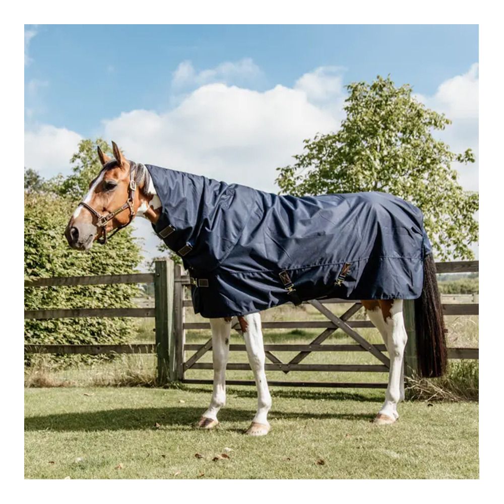 Kentucky ALL WEATHER QUICK DRY 600D 0G - Couverture de paddock + couvre-cou navy