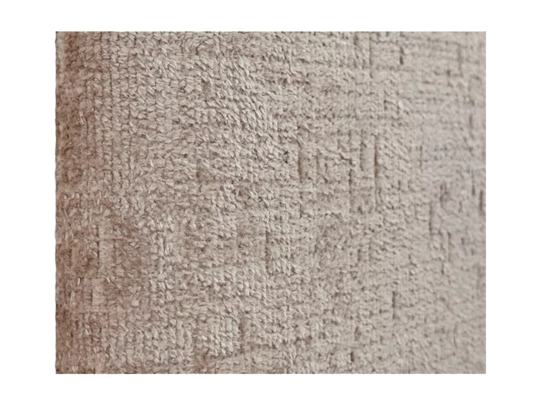 DHOME Tête de Lit Laine Naturelle avec Boutons 160x105cm avec Pieds de Lit 150/160 - Marron Clair