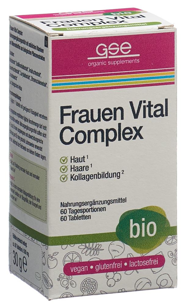 GSE Frauen Vital Complex<br>60 Stück, Glas, Tablette, Bio