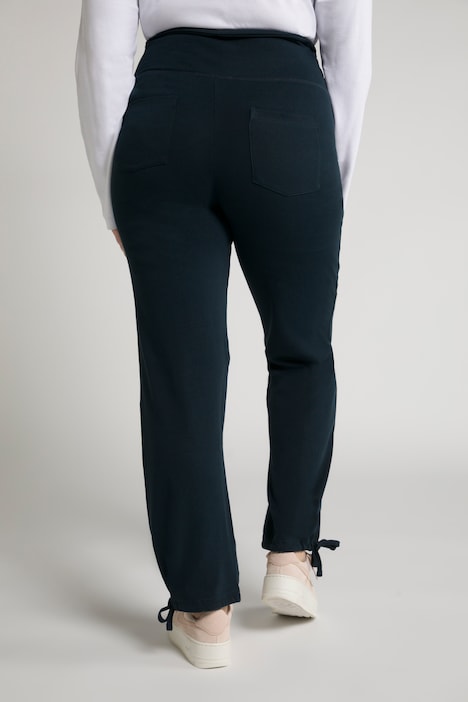 Bellieva-Sweatpants, extrabreiter Bund, Biobaumwolle