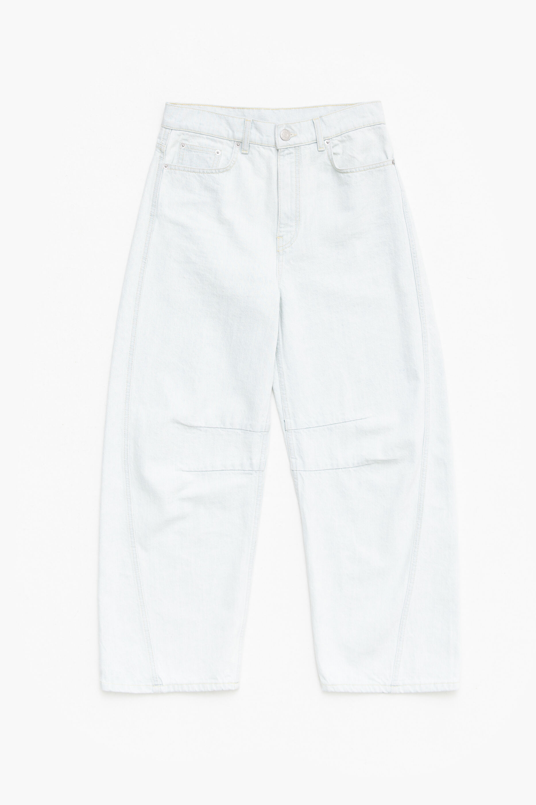 BARREL - Calça jeans reta azul desbotada