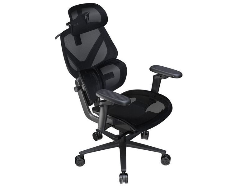 ThunderX3 Bürostuhl FLEX Pro Schwarz Ergonomischer Bürostuhl