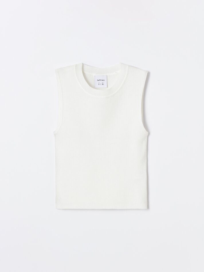 Blusa básica de malha - Branca