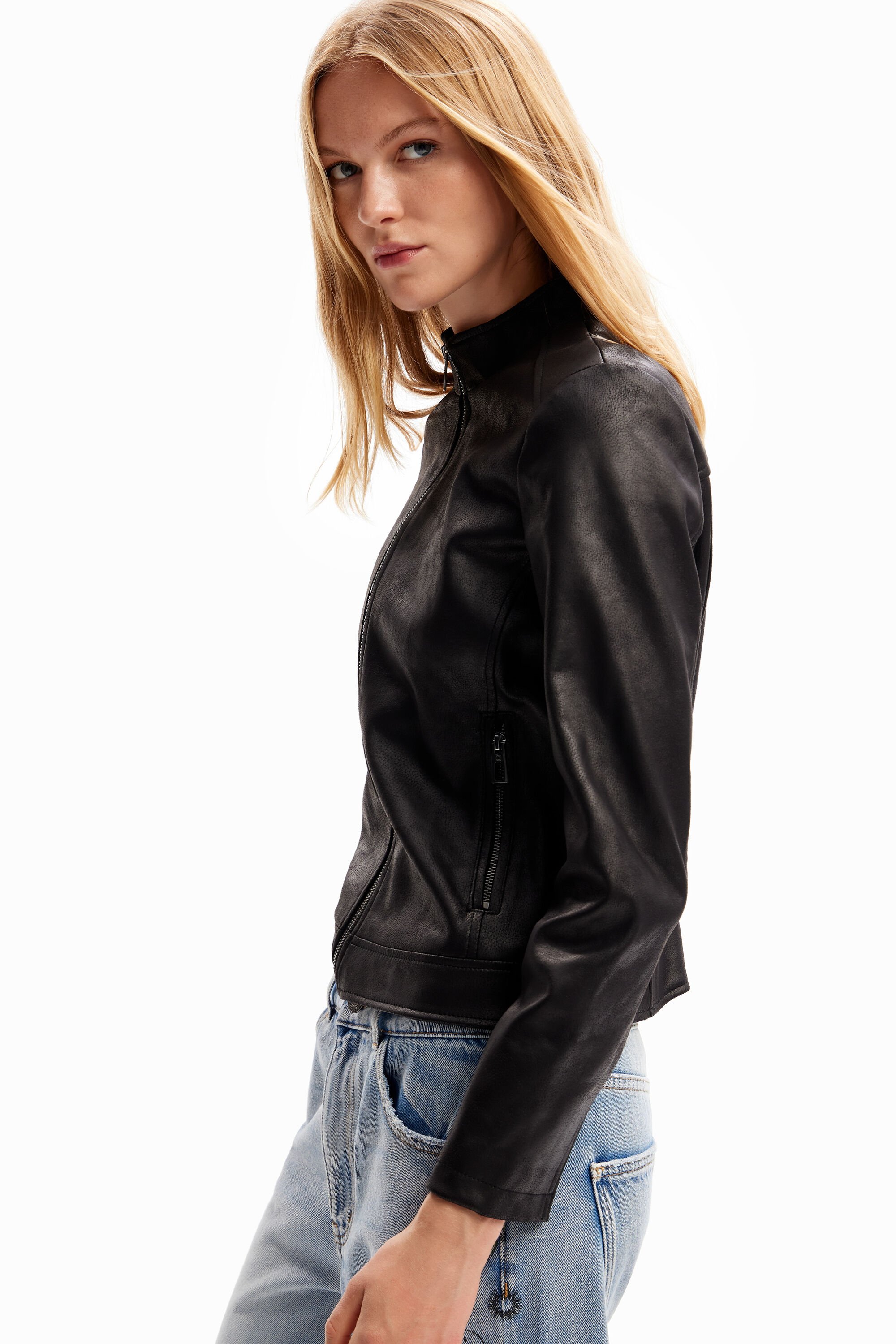 Veste motard ajustée