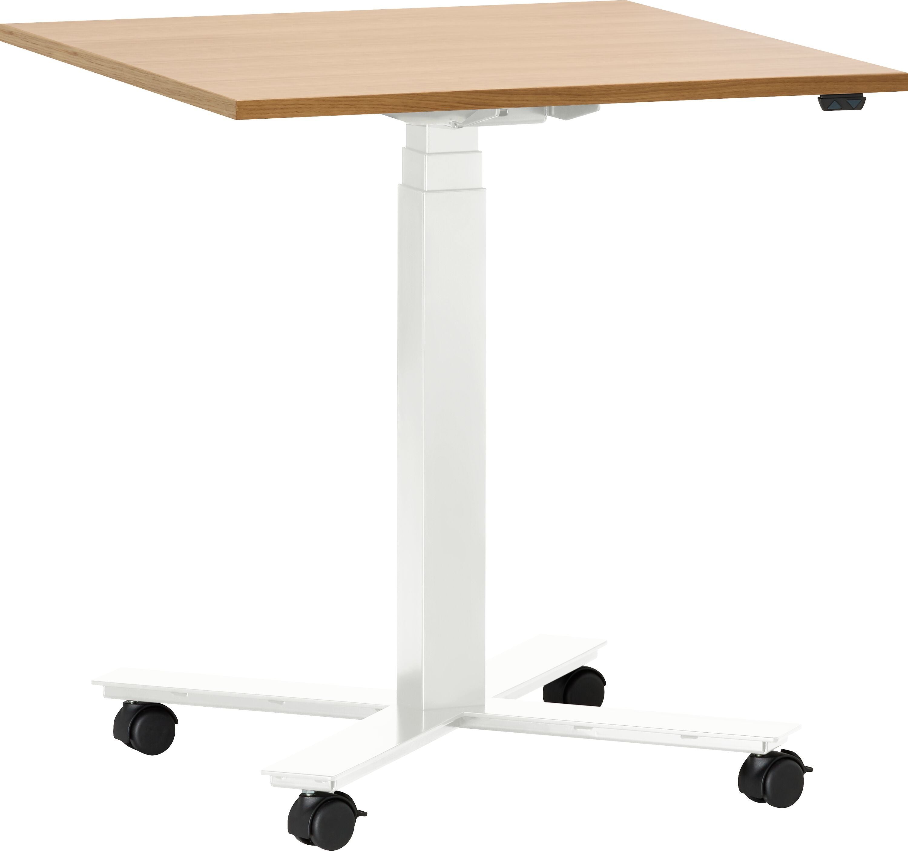 FLEXCUBE Besprechungstisch höhenverstellbar - Eiche / B: 70.0 cm x T: 70.0 cm x H: 66.5 cm