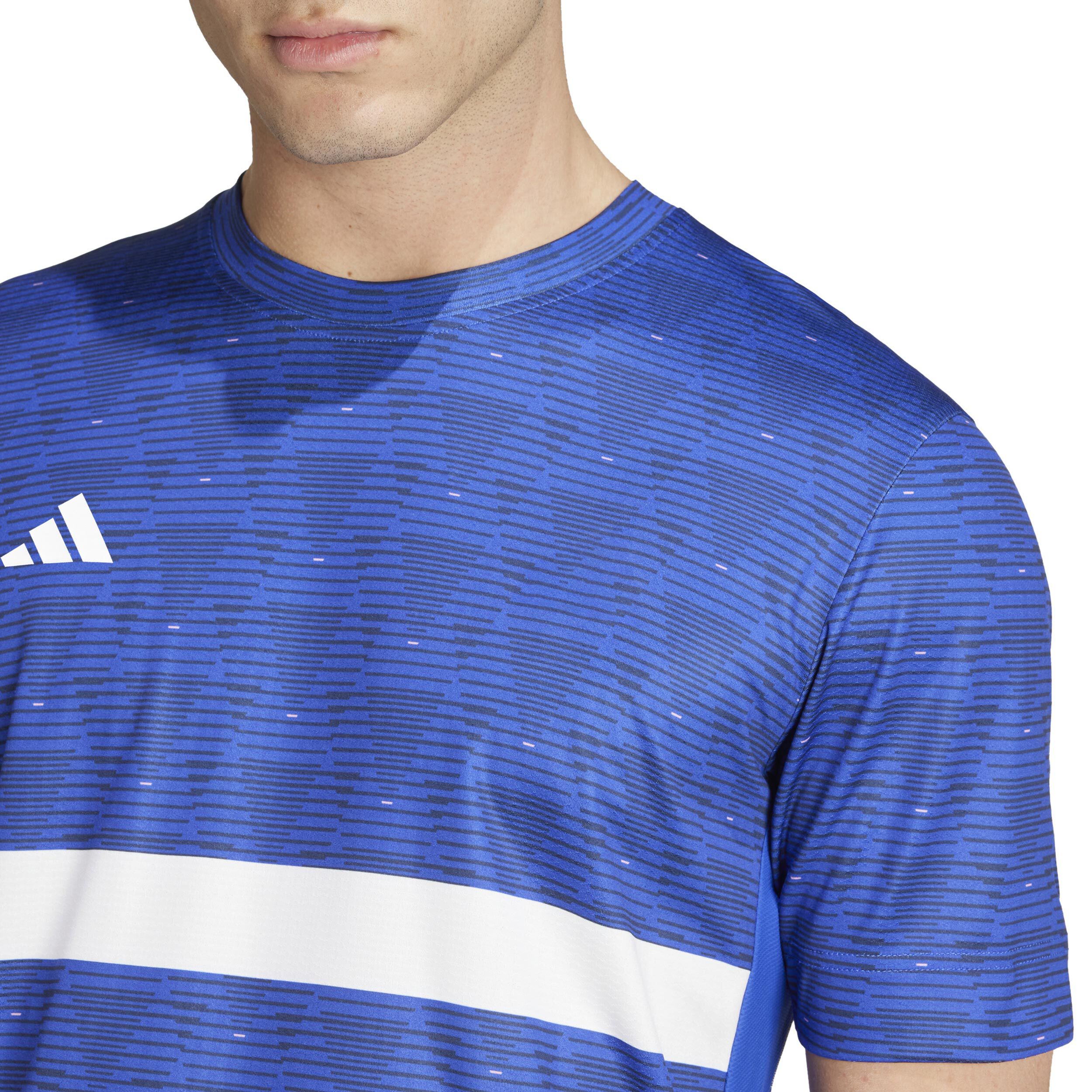 adidas Freelift T-shirt Hommes - Bleu , Blanc