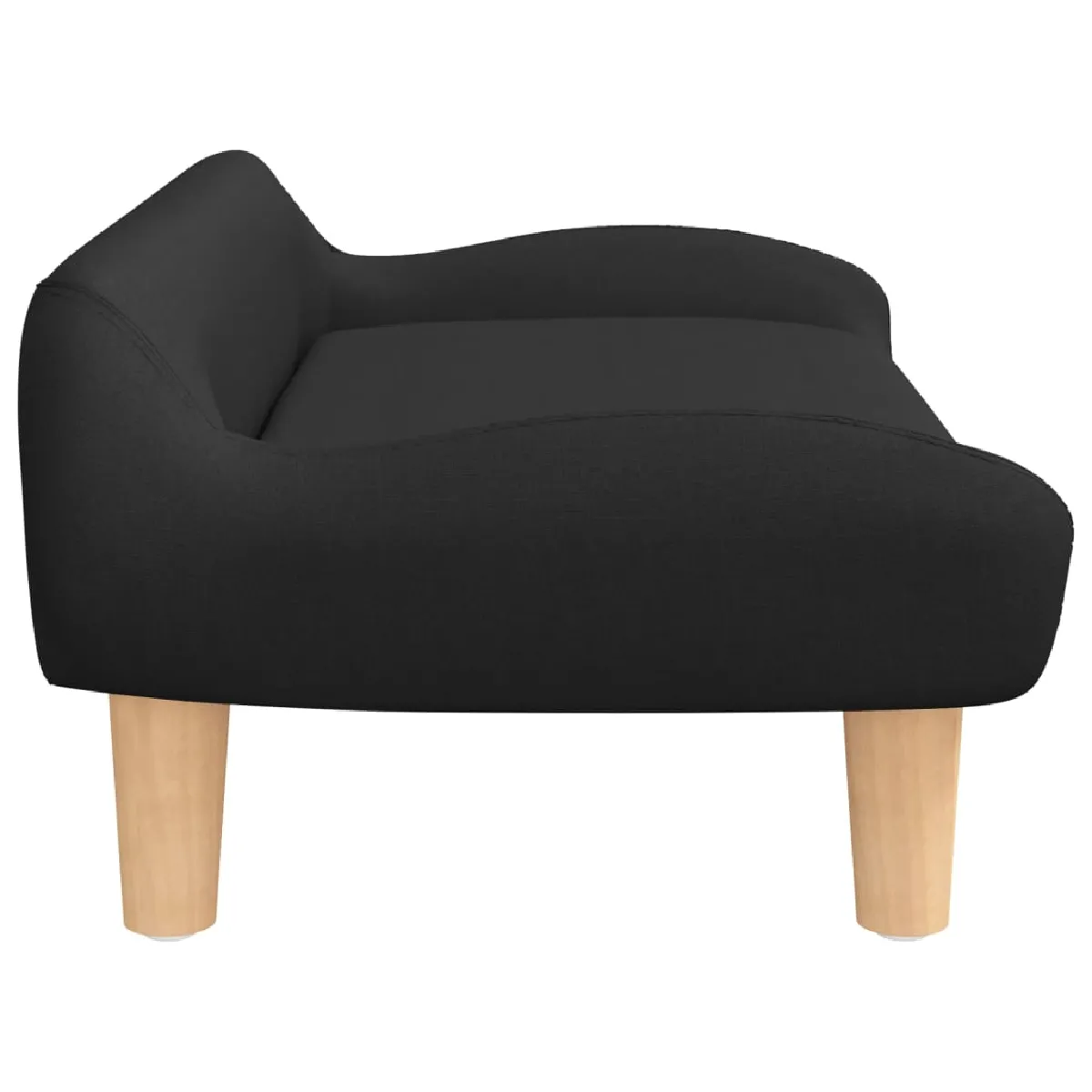Vidaxl Canapé pour enfants noir tissu