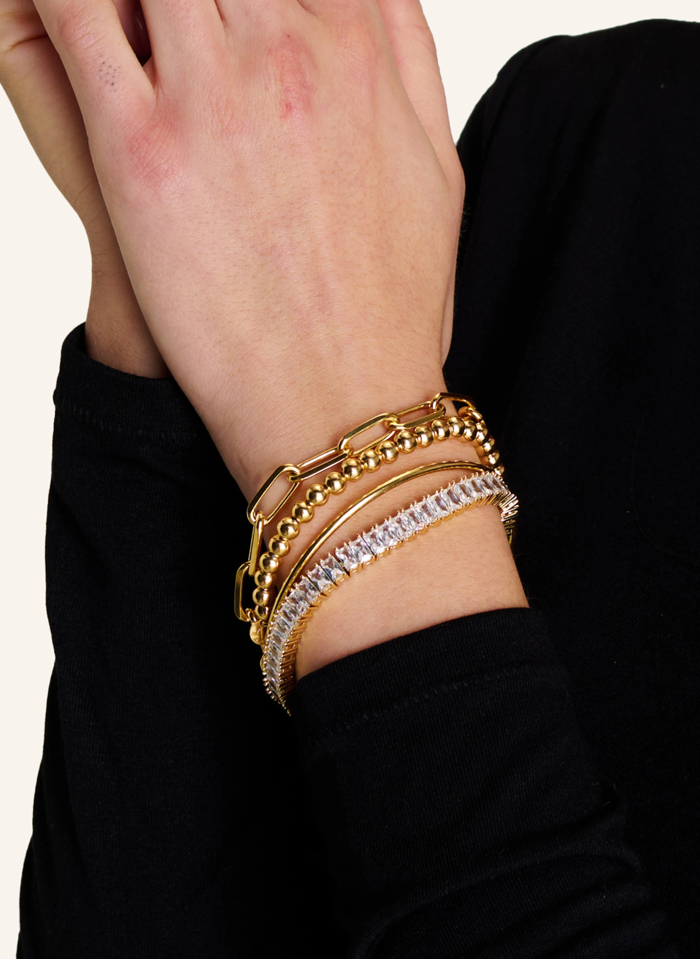 CRYSTAL HAZE Armband BAGUETTE by GLAMBOU