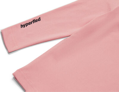 Hyperfied Long Sleeve Logo Top, Blush