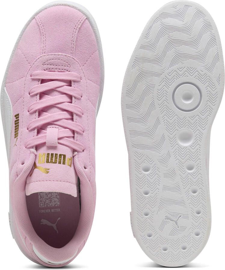 Puma Club II suede sneakers lichtroze wit