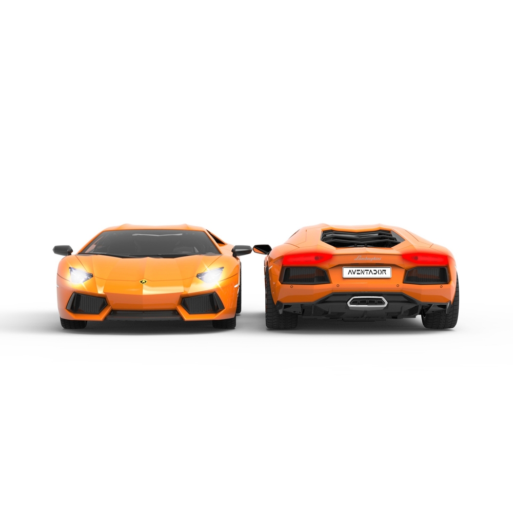 Ferngesteuertes Lamborghini Aventador Coupé im Maßstab 1:14, orangefarbenes Auto