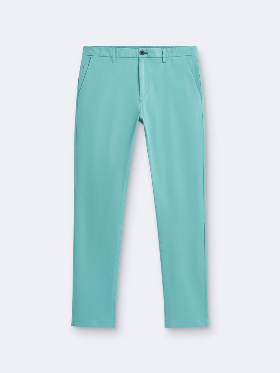 Chino slim en coton élasthane uni