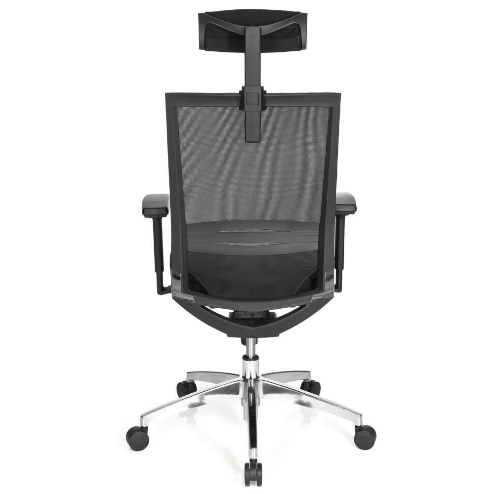 Profi Bürostuhl PORTO MAX HIGH Stoff/Netzstoff mit Armlehnen (höhenverstellbar) hjh OFFICE