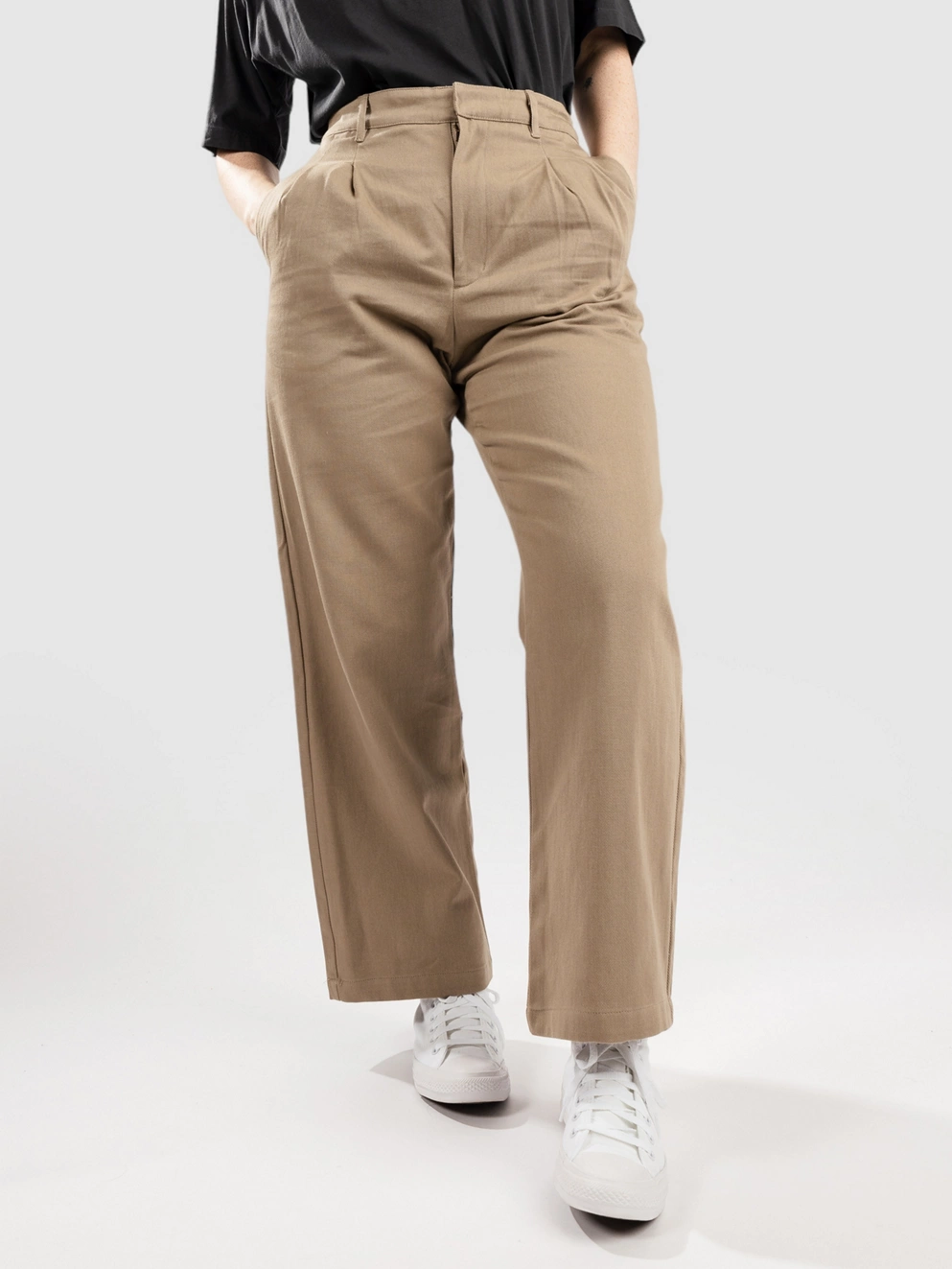 Blue Tomato High Waist Chino Pants light taupe