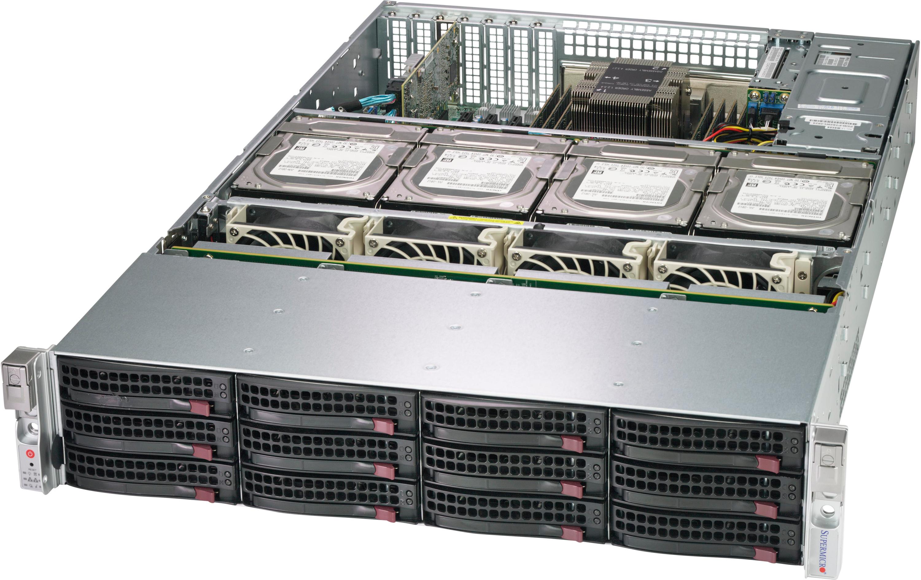 SuperChassis 829HAC12-R1K62LPB<br>2U Chassis mit flexiblen Speicheroptionen und optimiertem Kühlungsdesign für maximale Performance