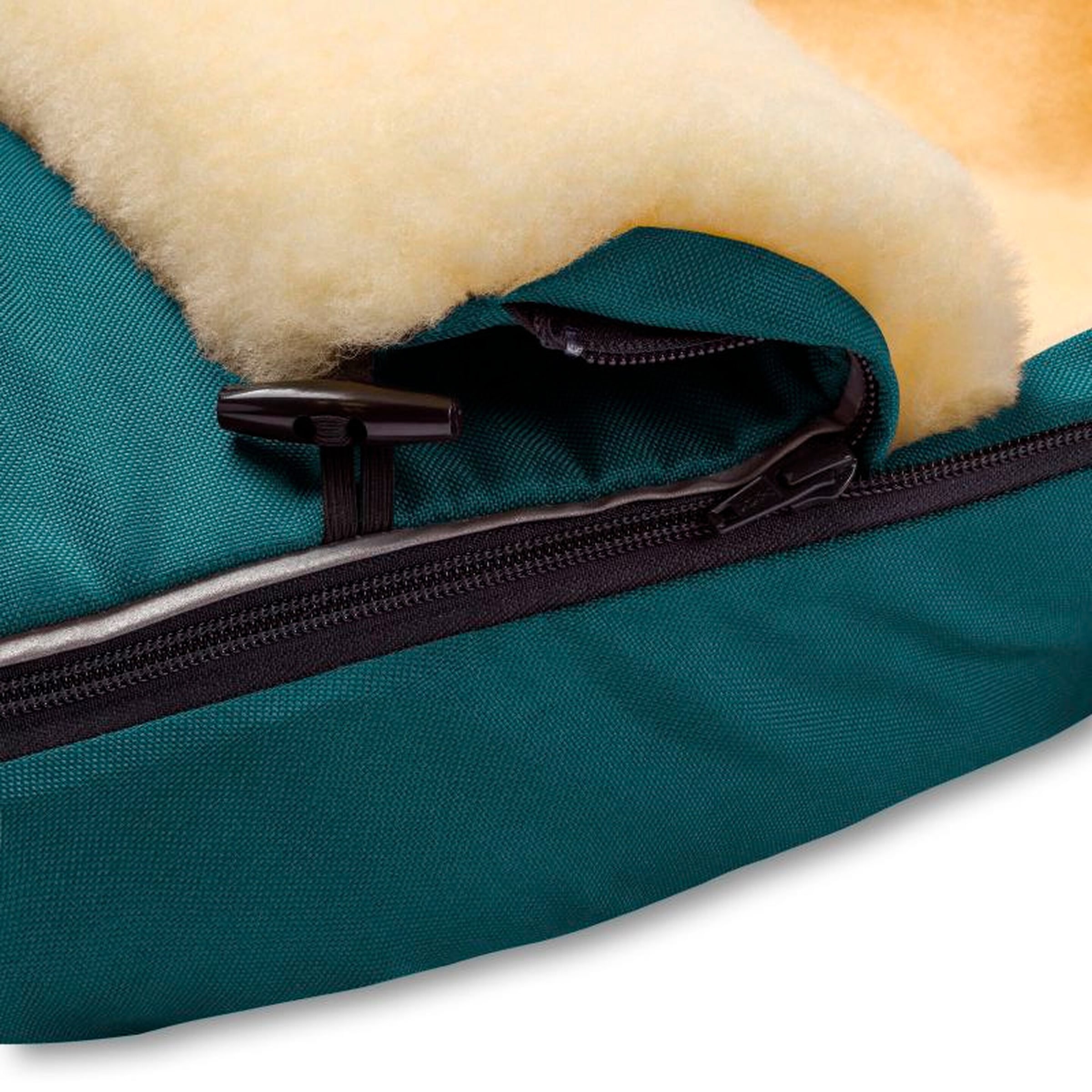 Hofbrucker Kinderwagen Lammfell-Fußsack Polaris Petrol
