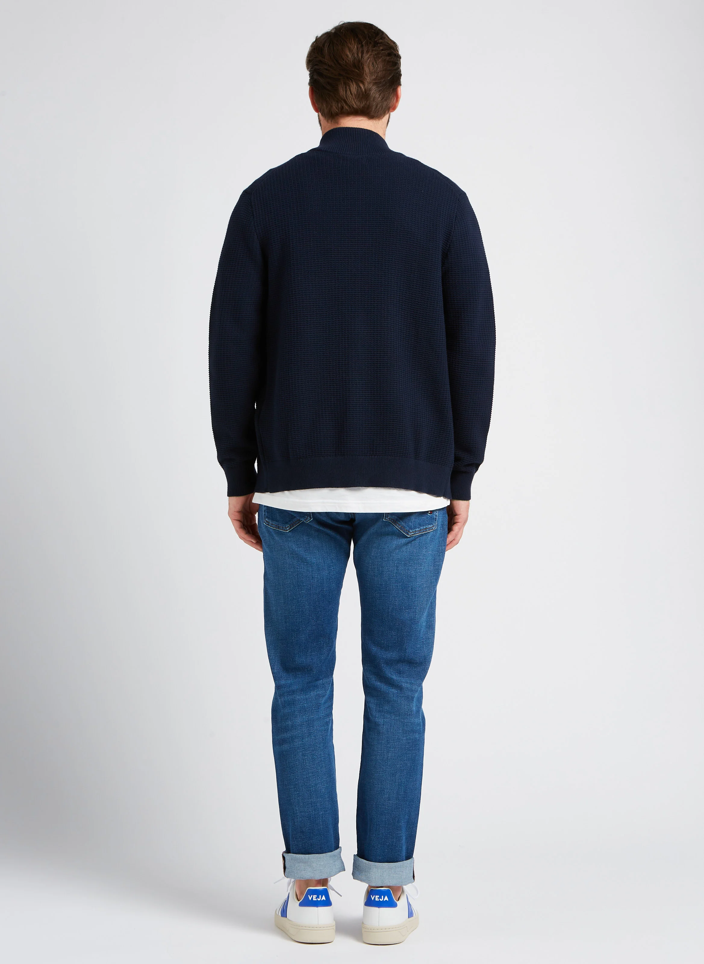 Sweat en coton texturé | Bleu