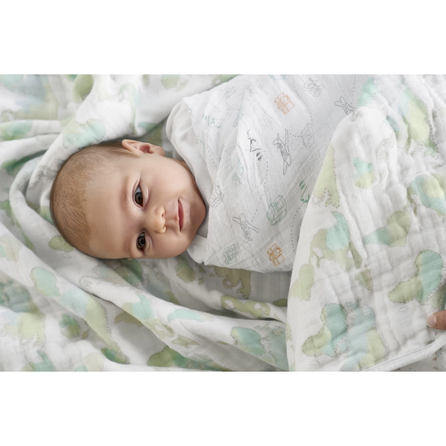 aden + anais™ essentials Baumwoll-Musselin-Pucktuch 4er Pack Voyager