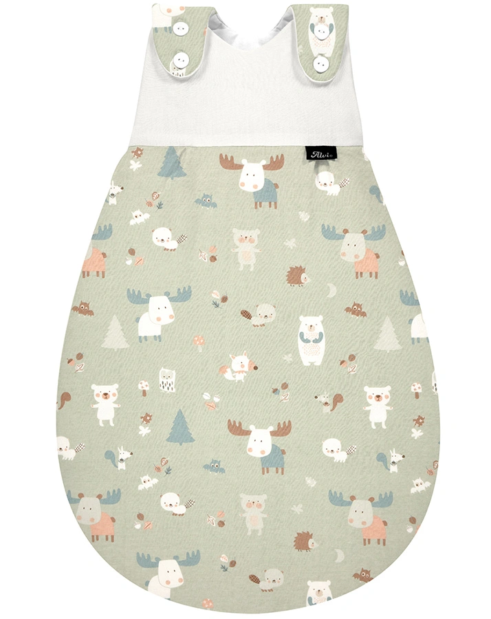 Schlafsack BABY-MÄXCHEN® AUßENSACK – BABY FOREST in grün