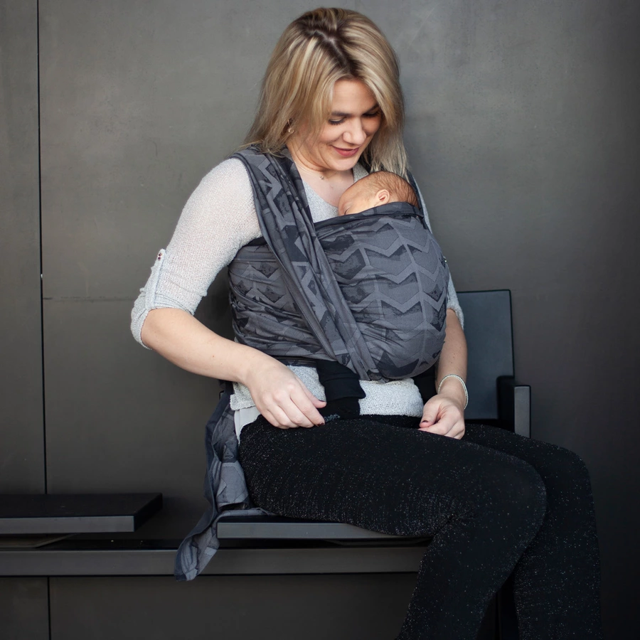 Hoppediz Babytragetuch Gewebtes Tragetuch kbA Amsterdam black